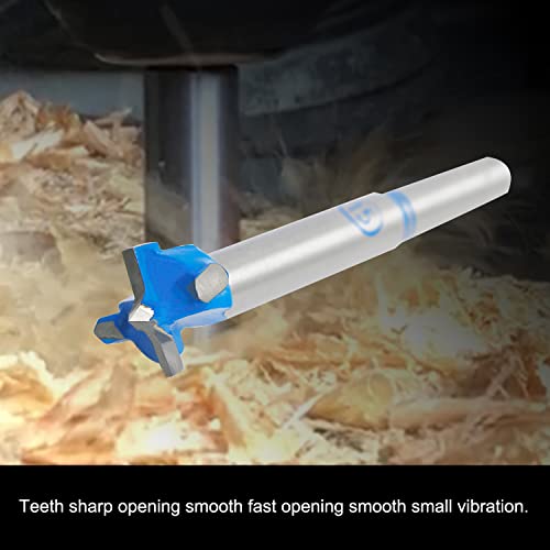 Forstner Drill Bits Professional Carbide Woodworking Hole Saw, Cutting Diameter 15mm, 2Pcs (Blue, Silver) - size: 15mm