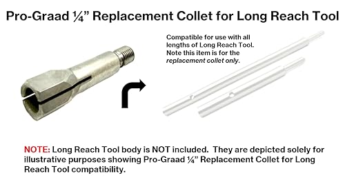 1/4” Collet Replacement for Long Reach Tool - style: 1/4" Replacement Collet