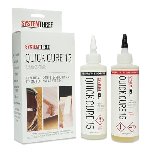 System Three Quick Cure 15 Epoxy Adhesive, 1 Pt Bottle Kit, Amber - size: 1 Pint
