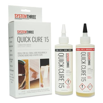System Three Quick Cure 15 Epoxy Adhesive, 1 Pt Bottle Kit, Amber - size: 1 Pint