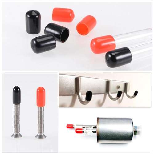 uxcell 100pcs Rubber End Caps 4mm ID Vinyl Round Tube Bolt Cap Cover Screw Thread Protectors Blue - color: Blue, size: 4mm