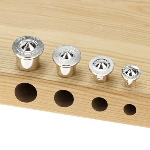 QWORK Dowel and Tenon Center Transfer Plugs, Doweling Centering Pins for Woodworking, Sizes 1/4", 5/16", 3/8", 1/2"