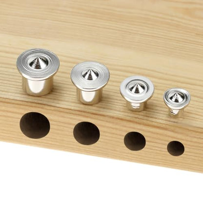QWORK Dowel and Tenon Center Transfer Plugs, Doweling Centering Pins for Woodworking, Sizes 1/4", 5/16", 3/8", 1/2"