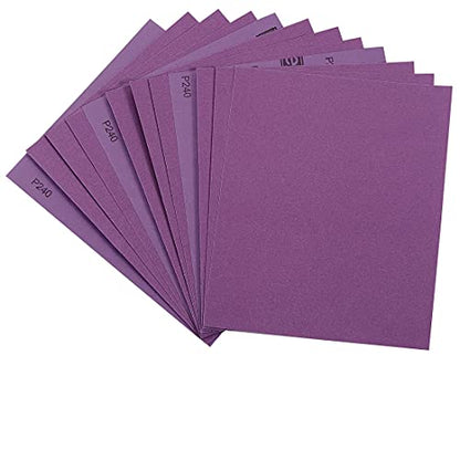 Sandpaper 240 Grit, Wet Dry Sanding Sheets 9 x 11 Inch, Advanced White Fused Alumina Abrasive Sander Paper for Wood Furniture Finishing, Metal Sanding, Automotive Polishing,12-Sheets - style: 240 Grit