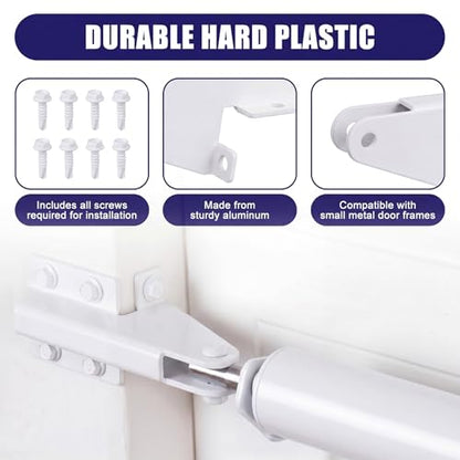 1 Pcs Aluminum Jamb Bracket Door Closer, White - color: White