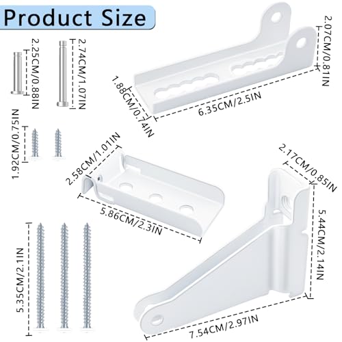Reinforced Storm Door Closer Bracket, Screen Door Closer Replacement Part, Compatible with Andersen, Emco, Larson,Pella,40201 Door Repair Kit, for Wind Protection and Protecting Doors (White) - style: White