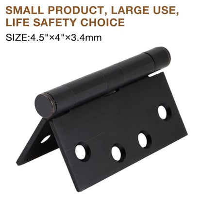 TDCHINGES Commercial Door Hinges 4"x4.5" Oil Rubbed Brown Heavy Duty NPR - color: Oil Rubbed Bronze, size: 3 Pack