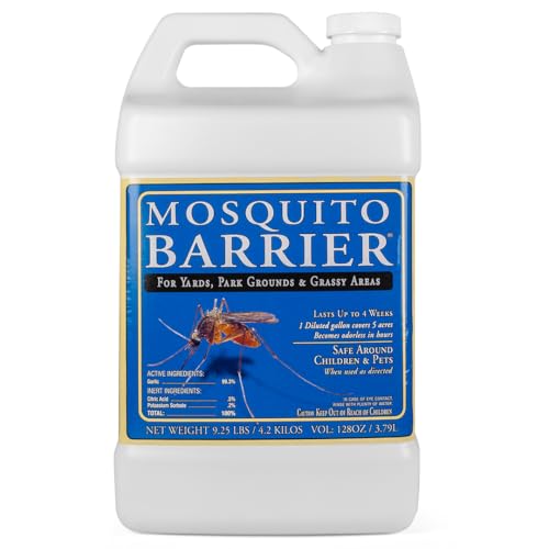 Mosquito Barrier Liquid Garlic Spray Concentrate for Mosquitoes, 1 Gallon