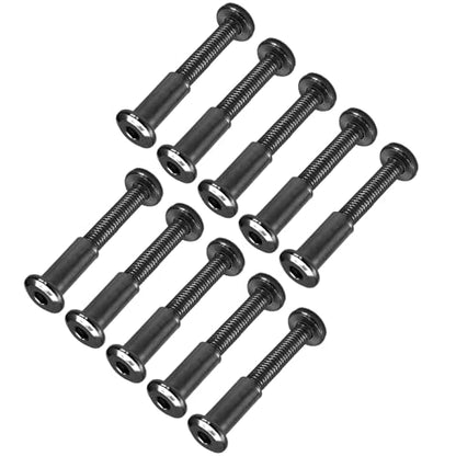 M6x45mm Hex Drive Socket Cap Bolt, Black, 10 Pair (20 Piece) - color: Black, size: M6x45mm