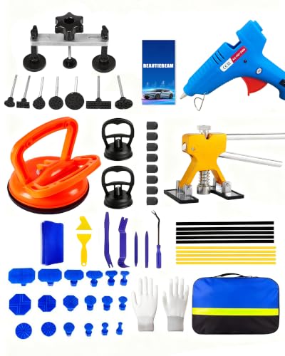 54pcs Dent Puller Kit,Car Dent Puller Kit,Paintless Dent Removal Kit, - color: A/54PCS