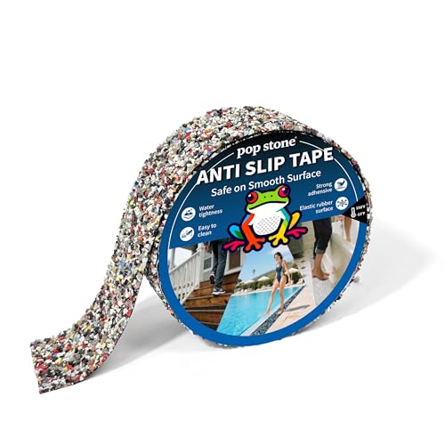 Waterproof Anti-Slip Traction Tape | 2" X 16.5ft | Heavy-Duty EPDM Rubber Granule Surface, Strong Grip & Resilient Foot Contact | Indoor & Outdoor for Pool, Bath, Ramps, Stairs and Steps - color: Playground Splash, size: 2" X 16.5ft