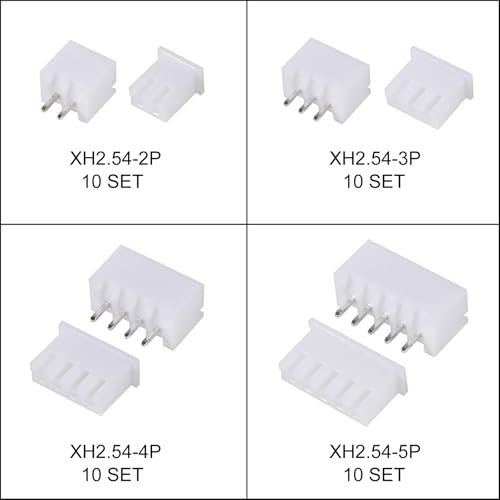 230pcs XH2.54 PH2.0 2p 3p 4p 5 pin 2.54mm 2.0mm Pitch Terminal Kit Housing Pin Header JST Connector Wire Connectors Adaptor