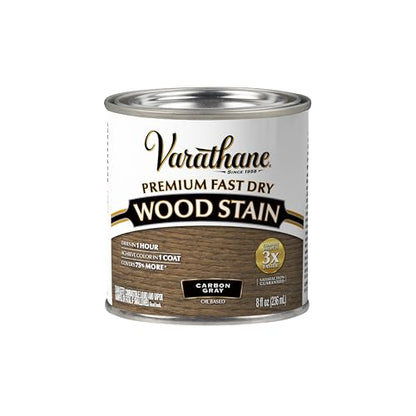 Varathane Premium Fast Dry Carbon Gray Wood Stain - color: Carbon Gray, size: 0.25 Quart (Pack of 1)
