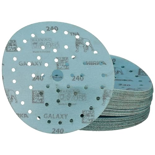 Mirka Galaxy Multifit 6 Inch Ceramic Discs, 240 Grit, Hook & Loop, 50 Pack - size: Grit 240