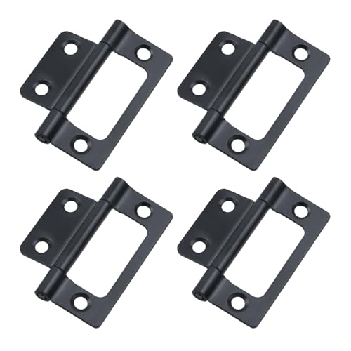 Butt Hinge, 2 Inch Black, 4Pcs - color: Black, size: 2 Inch Butt