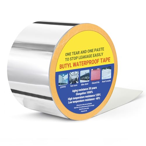 Pangda 2" x 50ft Butyl Tape, Aluminum Flashing Tape - size: 2" X 50ft