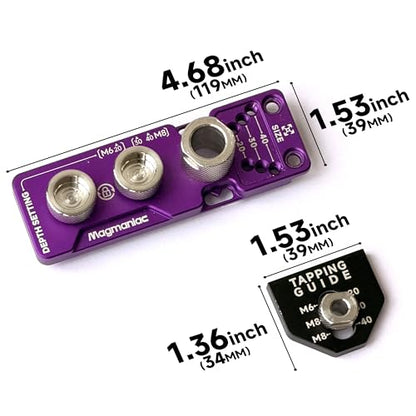 Upgrade Aluminum Profile Drill Guide Access Hole Drill Jig Step Drills - color: Purple-black