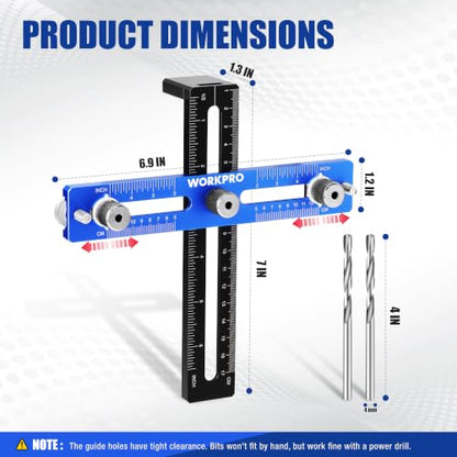 WORKPRO Cabinet Hardware Jig, Adjustable Cabinet Handle Template