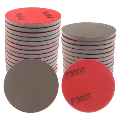 3 Inch Hook and Loop Sanding Sponge Discs, 24 Pcs, 3000 Grit - size: 3000 Grit