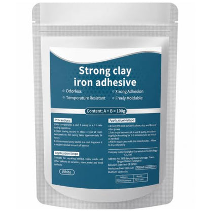 High-Strength Multi-Purpose Repair Clay, Strong Clay Iron Adhesive for Pipe Leaks, Tile Cracks, Wall Holes, Metal, Plastic, Ceramic, Wood, Glass, Kitchen Bathroom Garage DIY Repair, 3.52oz (1, 1) - color: 1