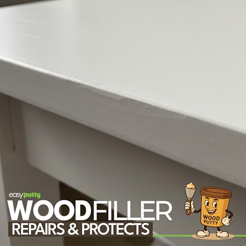 Wood Filler - Wood Putty for Furniture Repair, Wooden Cabinet, Door, Table - color: White