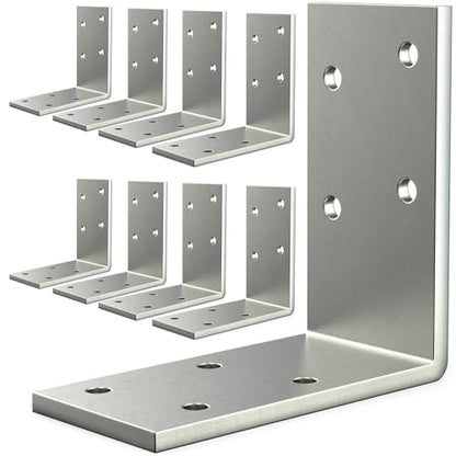 (8PCS) 3x3x1.5 L Brackets Heavy Duty, Galvanized Corner Brace - size: 3x3x1.5“ ( 8 Pack)