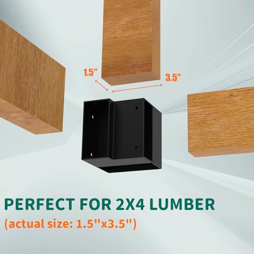 8 Pack Workbench Brackets Kits, 3-Way Right Angle Corner Braces