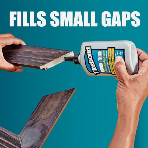 Titebond 2403 8OZ Quick & Thick Glue, 8 oz, Clear - size: 8 Ounce
