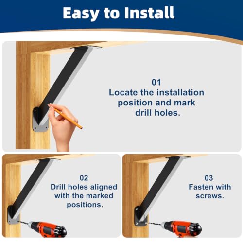 45 Degree Angle Support Bracket, Pergola Bracket for 4x4 Wood Beams - size: 8Pack