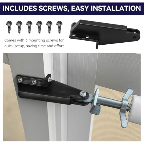 2 Pack N349-324 Screen Door Jamb Bracket for Door Closer Plastic Hardware Replacement Post Jamb Bracket for Screen/Storm Door Closer Bracket Repair Kit for Use with V1709 & V1346 Door Closers Black