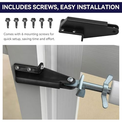 2 Pack N349-324 Screen Door Jamb Bracket for Door Closer Plastic Hardware Replacement Post Jamb Bracket for Screen/Storm Door Closer Bracket Repair Kit for Use with V1709 & V1346 Door Closers Black