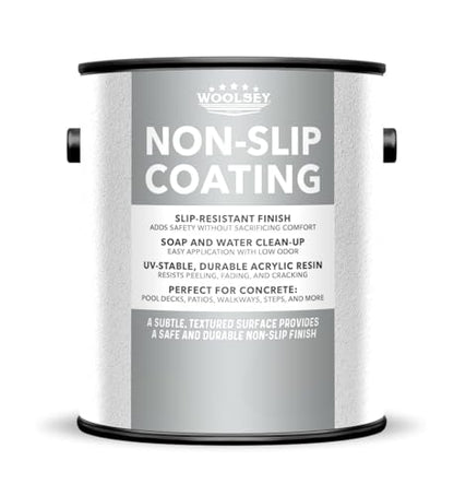 WOOLSEY Non-Slip Concrete Coating, White, 1 Gallon - color: White
