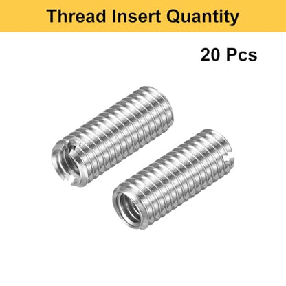 HARFINGTON 20pcs Thread Repair Inserts M8 x 1.25 Male to M6 x 1 Female Thread 20mm Long Stainless Steel Reducing Nuts Metric Self Tapping Sleeves Threaded Reducer Industrial Fasteners - size: M8 x 1.25 Male to M6 x 1 Female x 20mm