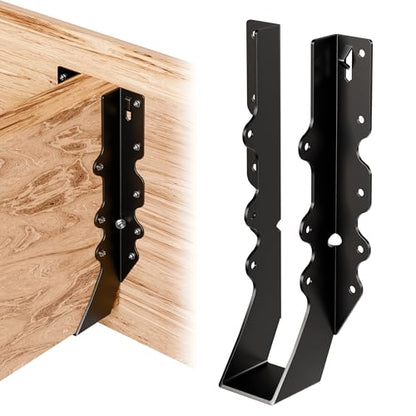 50 Pcs Black Joist Hangers 2X10, 18 Gauge Rafter Brackets , Hurricane Straps for 2x10 Face Mount Joist Hangers for Shed/Barn/Coop/Porch/Truss, Structurally Sound and Aesthetically Pleasing - size: 50 Pcs 2x10, style: Black Joist Hanger