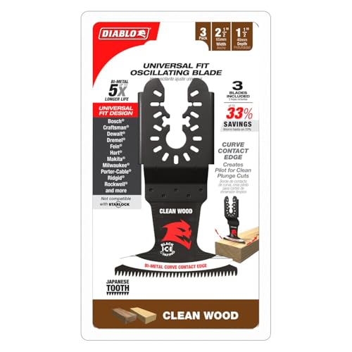 Diablo Demo Demon Universal Fit Bi-Metal Oscillating Tool Blade - 3-Pack