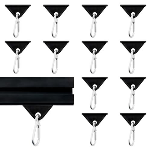 12 Pack 3030/4040 Extrusion Sliding Hook Black - color: Black, size: 30/40-Sliding Hook