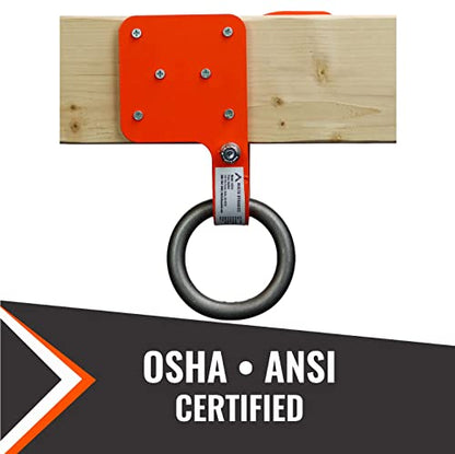 Malta Dynamics Made in US Truss Anchor for 2" x 4" Wooden Truss with Included Fastener Screws and Rotating Alloy Steel Attachment Point
