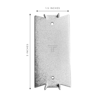100-Pack 1.5" x 3" 16 Gauge Galvanized Steel Nail Plates for Wood Studs - Wire Plumbing Protection with Spike & Screw-Ready Mount Stud Guards - size: 100 Pack