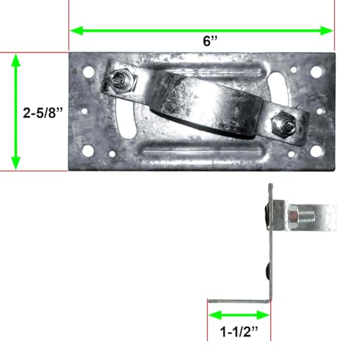 2-3/8" Wood Fence to Round Steel Post Panel Attachment Adapter Bracket: Adjustable clamp. Made of Galvanized Steel to Prevent Rusting.- CASE Qty 25 - size: 2-3/8" Post, style: CASE