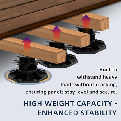 24 Pack Adjustable Deck Support Pedestal, 1-3/16" to 2-3/4"(30-70mm) - size: 1-3/16" to 2-3/4"