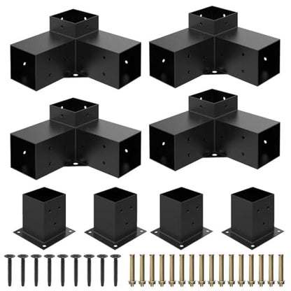 JEXALINE Heavy-Duty Pergola Bracket Kit for 4 x 4 Wood Posts