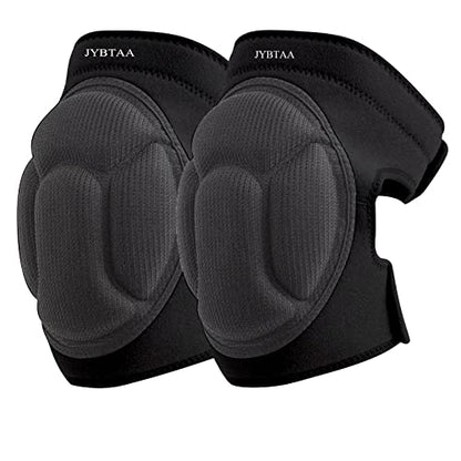 Plus Size Knee Pads with Soft Foam for Men Women, Adjustable, Black, 1 Pair - color: Black, size: X-Large