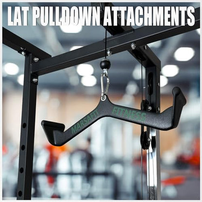 Ergonomic LAT Pull Down Bars, Back and Triceps Strength Training Equipment, LAT Pulldown Attachments, Cable Attachments for Home Gym - color: BT0013