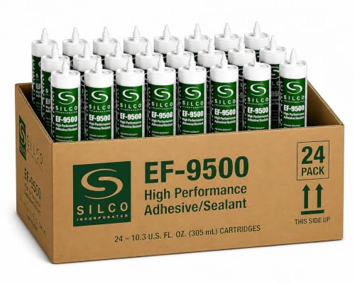 Silco EF9500 High Performance Hybrid Silicone Sealant/Adhesive (24, Clear, 10 oz) - color: Clear