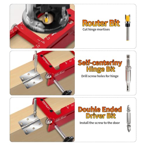 Door Hinge Jig, Door Hinge Template Kit, Door Lock & Latch Installation Kit