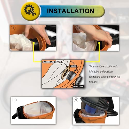 15 Pack VF3501 Size C High Efficiency Dust Filter Bags - size: 15PK, style: Heavy Duty