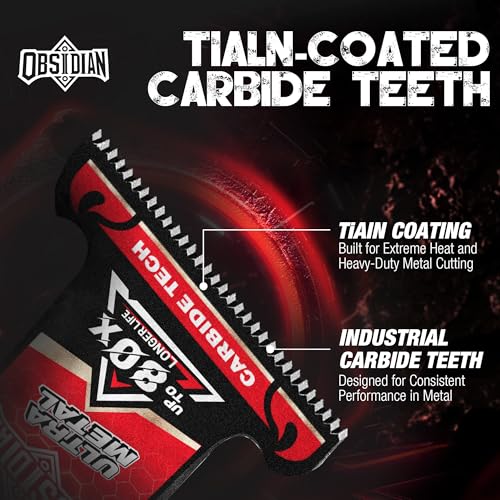 EZARC Obsidian TiAlN Carbide Oscillating Saw Blades for Hard Metal, 3-Pack - size: 3PCS Carbide