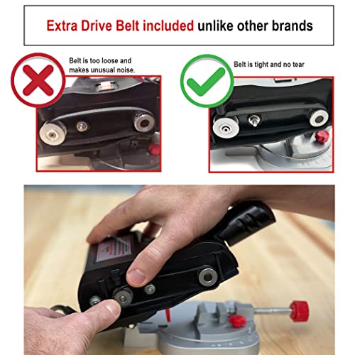 JOUNJIP Mini Miter Saw, Hobby Cut-Off Chop Saw with 8 Blades
