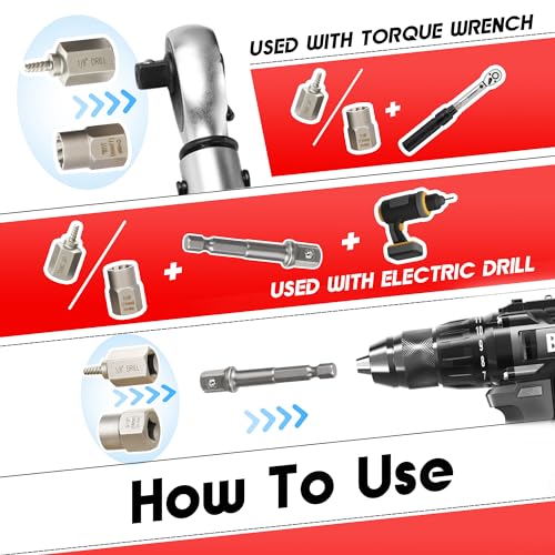 35Pcs Screw Bolt Extractor Set Left Hand Drill Bit with Hex Adapter - size: 35Pcs