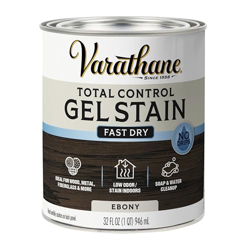 Varathane Total Control Ebony Gel Stain - color: Ebony, size: Quart (Pack of 1)